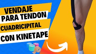 TUTORIAL de VENDAJE con KINESIOTAPE para TENDINITIS CUADRICIPITAL [upl. by Saile]