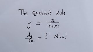 The Quotient Rule  Differentiation [upl. by Kirkpatrick830]