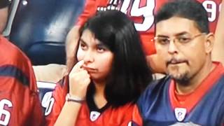 Texan fan picks nose and eats it [upl. by Catherin]