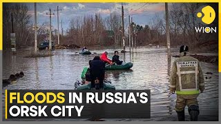 Russia Dam bursts forcing thousands to evacuate in floodhit southern region  Latest News  WION [upl. by Ainigriv]