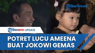 POTRET Gemas Ameena Catwalk di Istana Berbatik Jokowi Langsung Menunjuk hingga Lambaikan Tangan [upl. by Tinor]