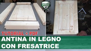 Come fare un ANTINA IN LEGNO faidate per mobile con la fresatrice [upl. by Picker513]