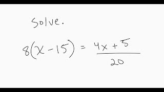 Solve the Equation Distributive Property Combine Like Terms High School Math Basic Algebra [upl. by Rachele]