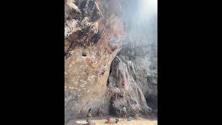 Rock climbing near Princess Cave Railay Thailand [upl. by Roath]