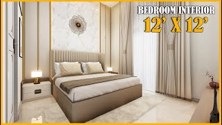 12x12 modern bedroom design  luxury Elegant bedroomdesign interiordesign [upl. by Fransen]