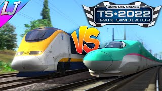 Train Simulator 2022  Eurostar VS The Japanese Bullet Train [upl. by Jethro]