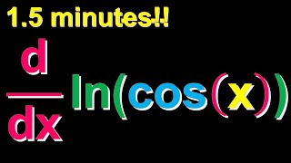 🚀 Master Calculus Quickly Derivative of lncosx in 15 Minutes Explained Clearly [upl. by Notgnirrac]