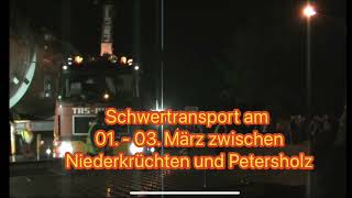 Schwerlastverkehr Ankündigung zwischen Niederkrüchten und Wegberg Petersholz [upl. by Anatniuq]