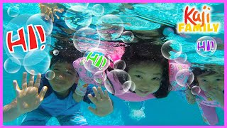 Ryan Emma and Kate swimming in the Pool [upl. by Billie]