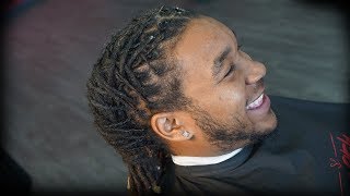 Barber Tutorial Sharp Line Up On Dreads [upl. by Eniliuqcaj]