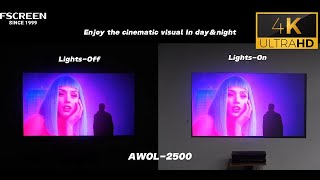 【4K 60FPS】Aura Series Fresnel ALR Projector Screen for Immersive Visual Experience in DayampNight [upl. by Nazay]