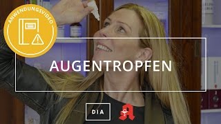 Anwendung von Augentropfen Deutsche Internet Apotheke [upl. by Esirec45]