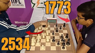 When 1773rated Prathamesh faced GM Mitrabha Guha  National Blitz 2024 [upl. by Aicylla766]