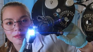 ASMR Ophthalmologist Eye Exam  Lens 1 or 2 Light Tests Measuring [upl. by Coster]