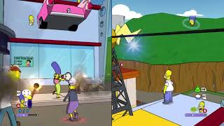 The Simpsons Game PS3X360  Coop Springfield Mod [upl. by Ehttam]