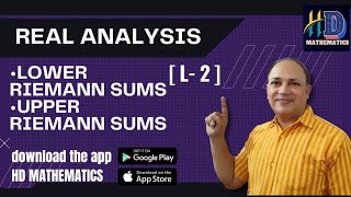 lower riemann sums L 2 upper riemann sums darboux sums in hindi Bsc Msc net maths by Hd sir [upl. by Saitam342]