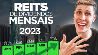 5 REITs de Dividendos MENSAIS em DÓLAR 2023  FIIs Americanos [upl. by Ocnarfnaig834]