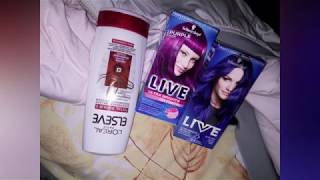 TONING ORANGEYELLOWBRASSY HAIR WITH PURPLEBLUE DRUGSTORE DYE [upl. by Milicent]