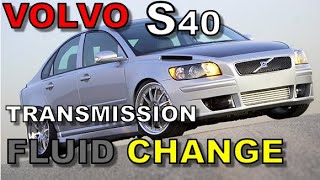 VOLVO S4O TRANSMISSION FLUID CHANGE [upl. by Ynotna112]