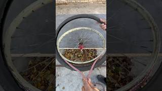 A Smart Trick to Install Bike Tires Easily [upl. by Aicilat486]