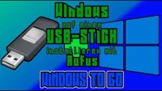 Windows auf USBStick installieren  Windows To Go [upl. by Yhtamit]