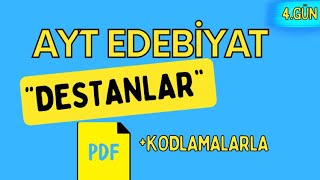 DESTANLAR  65 Günde AYT Edebiyat Kampı  4 GÜN [upl. by Weight567]