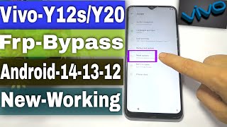 Vivo Y12s Y12a Y20 Y20e Frp Bypass New Method 2024  Vivo All Android 14131211 Frp Bypass 2024 [upl. by Even632]