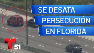 Se desata persecución a alta velocidad en Florida [upl. by Phippen]