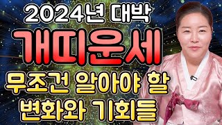 🌟2024년 갑진년 개띠운세🌟밝은 빛이 보인다 큰 행운이 들어와 금전운 재물운 초대박나는 개띠 운세 말년에 대박 46년생 58년생 70년생 82년생 94년생 갑진년 개띠 운세 [upl. by Amerak]