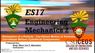 Curvilinear Motion Cylindrical Components Example No 2 [upl. by Koy]