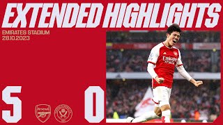 EXTENDED HIGHLIGHTS  Arsenal vs Sheffield United 50  Nketiah Vieira amp Tomiyasu [upl. by Ayhdnas555]