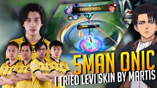 I TRIED LEVI SKIN BY MARTIS WITH 5MAN ONIC ESPORTS [upl. by Ahsinot]