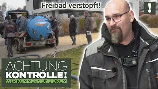 Verstopfung im Freibad 😳 Leitungen sind DICHT  Achtung Kontrolle [upl. by Barny928]