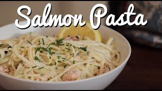 Smoked Salmon Pasta Cheap amp Delicious  Crumbs [upl. by Euqinay739]