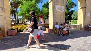 Malta 4K Walking Tour 🎦10 minutes  Valletta amp Upper Barrakka Gardens  Virtual Travel Experience [upl. by Tloh]