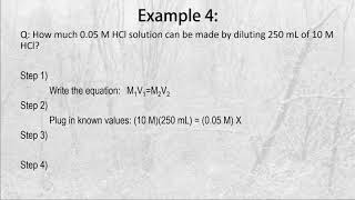 Dilutions Using M1V1M2V2 equation [upl. by Bourque]