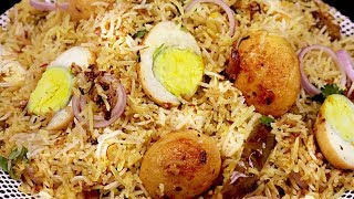 अंडा बिरयानी की यह तरीके को जान कर कहोगे की पहले क्यों नहीं पता था  Super Easy Egg Biryani [upl. by Ellinet371]