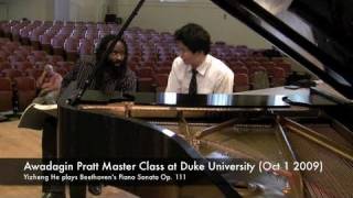 Piano Master Class at Duke with Awadagin Pratt [upl. by Missi]