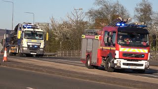 Stalybridge DAF Beavertail Lorry  Pump Responding  Greater Manchester Fire And Rescue Service [upl. by Loralie]