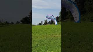 Two paragliders land in Oberwil near city of Zug Switzerland [upl. by Durtschi]