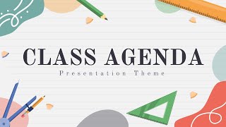 Class Agenda Animated PPT Template [upl. by Aleahpar896]