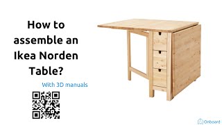 How to assemble an Ikea Norden table [upl. by Ahsimin830]