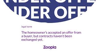 Property jargon buster from Zoopla Under offer [upl. by Norrej]