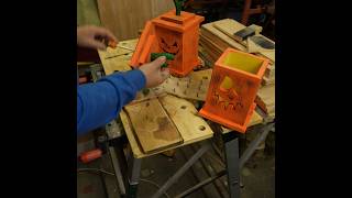 Jack Olantern shorts diy halloween woodworking [upl. by Asital16]