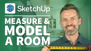 SketchUp Interior Design Tutorial – How to Measure amp Model a Room 9 EASY steps [upl. by Eelta]