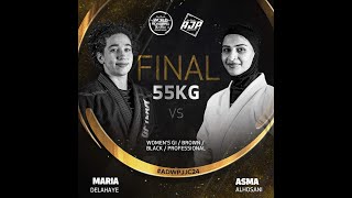 MARIA DELAHAYE vs ASMA ALHOSANI  ABU DHABI WORLD PRO 2024 adwpjjc bjj ajp jiujitsu grappling [upl. by Matelda303]