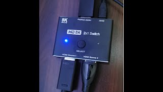 Hdmi 21 switch 测试 CABLEDECONN HDMI 21 Ultra HD 8K High Speed 48Gbps Directional Switch [upl. by Rosamund]