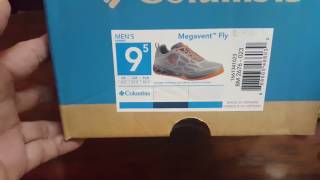 Columbia shoes  megavent fly amp drainmaker iii unboxing [upl. by Akcinat970]