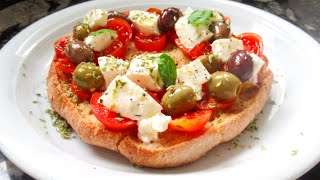 FRESELLA ALLA CAPRESE authentic recipe  traditional antipasto ready in just 5 min [upl. by Sset155]