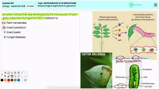 Agricultural Biotechnology and Its Applications  Q163 Simplified NEET 2020 Zoology [upl. by Zavala]